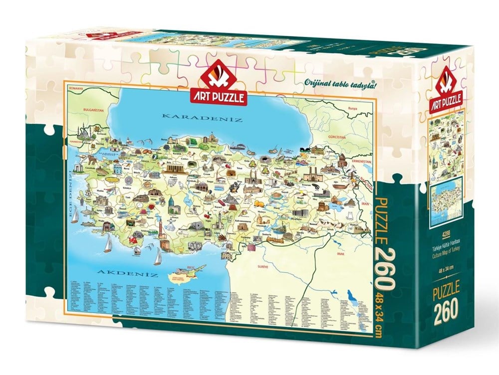 4288 TURKIYE KULTUR HARITASI 260 PARCA ART PUZZLE