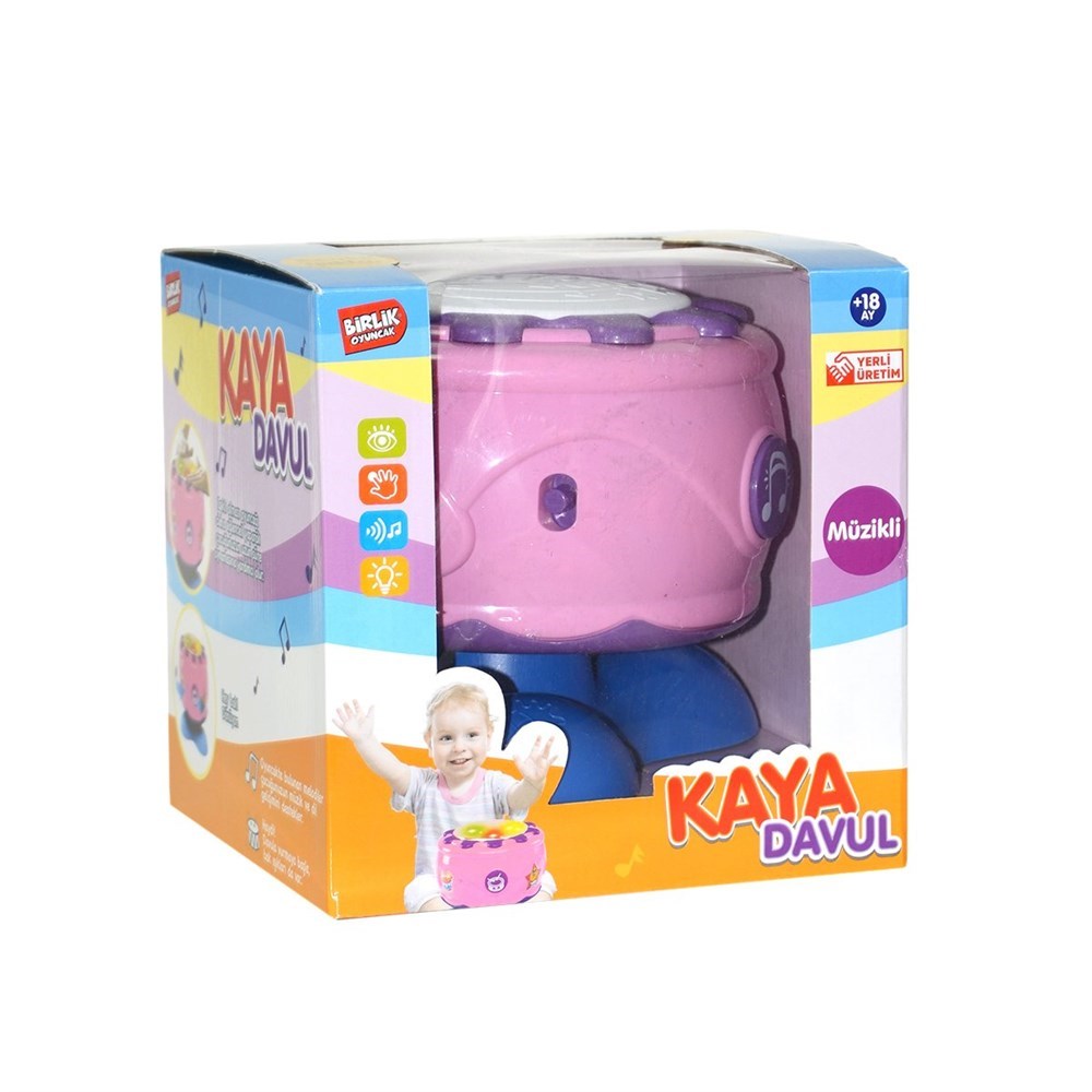 Pilli Işıklı Kaya Davul Pembe Urt009-02