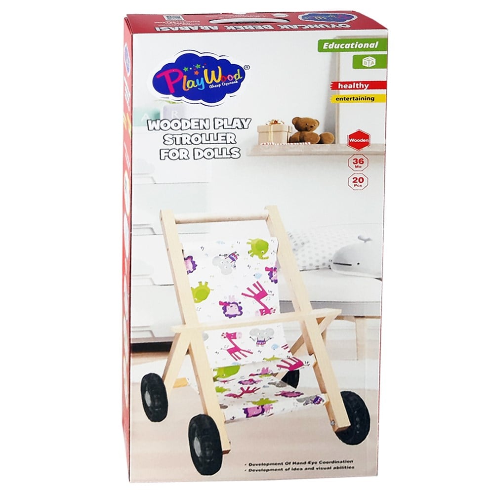 Ahşap Oyuncak Bebek Arabası ONY-386