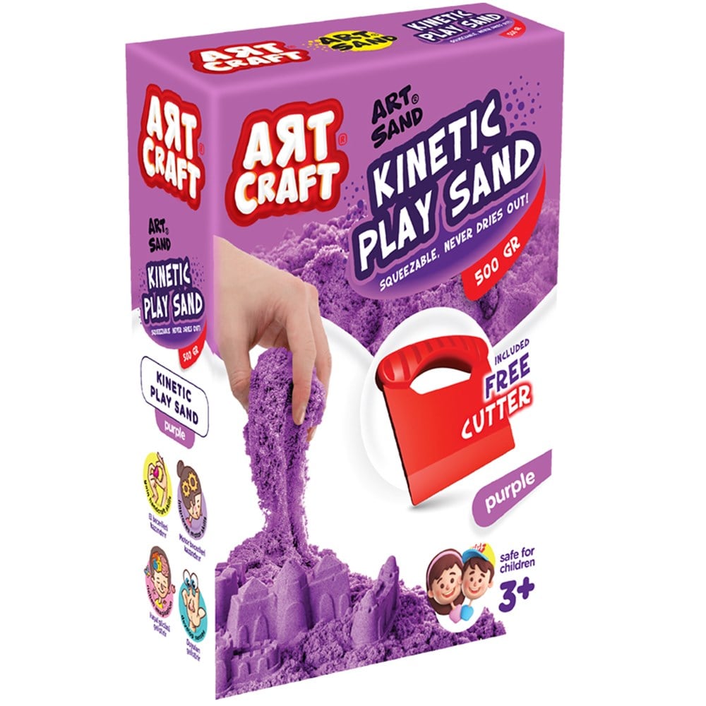 Aksesuarlı Mor Kinetik Oyun Kumu 500 Gr 03689