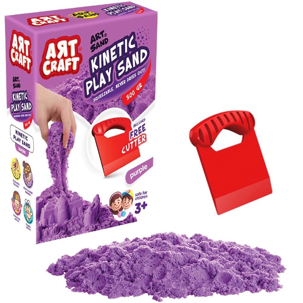 Aksesuarlı Mor Kinetik Oyun Kumu 500 Gr 03689