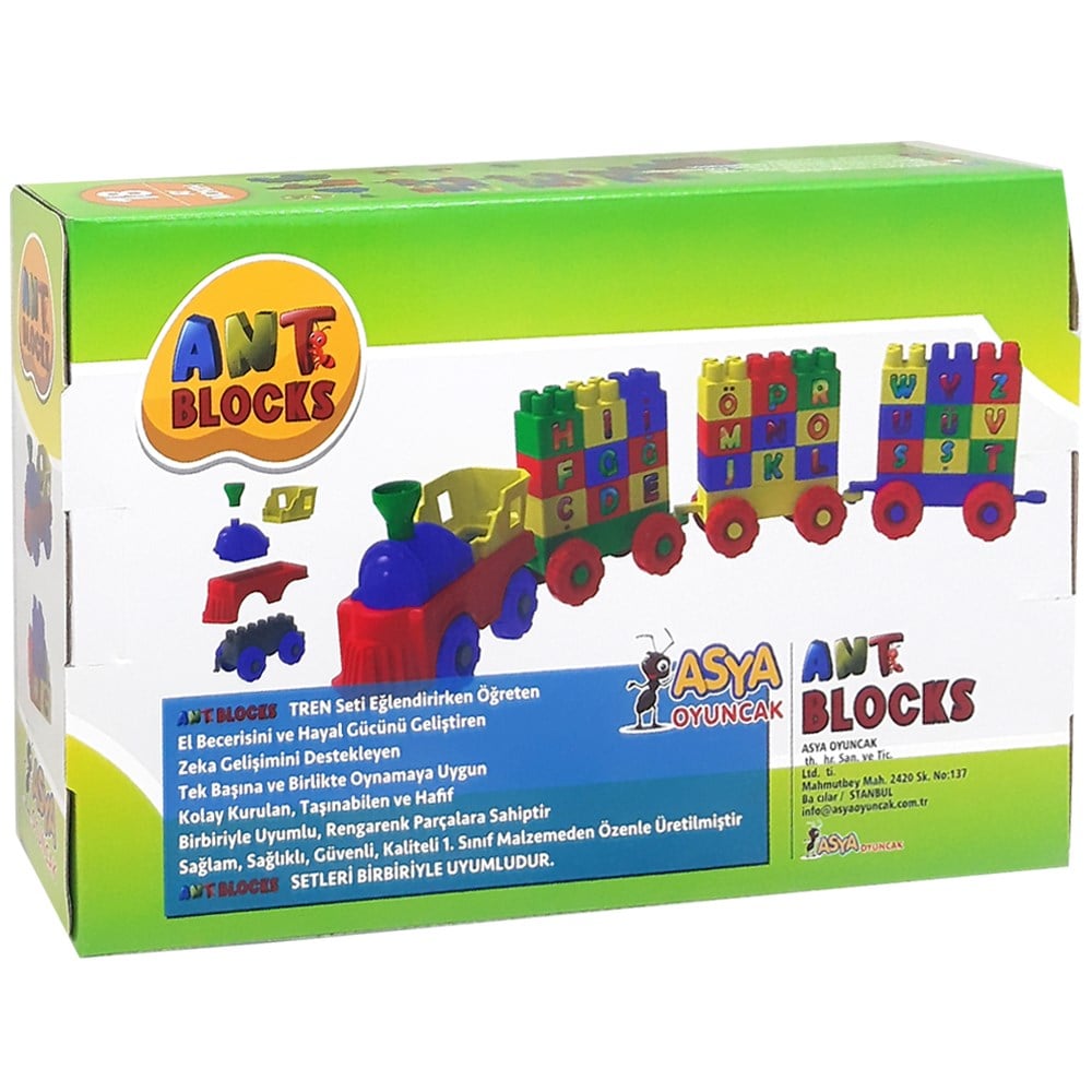 Ant Blocks 56 Parça Harfli Tren Seti ANT003