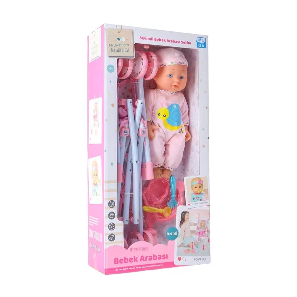 Babydoll My Love Sevimli Bebek ve Bebek Arabası Seti
