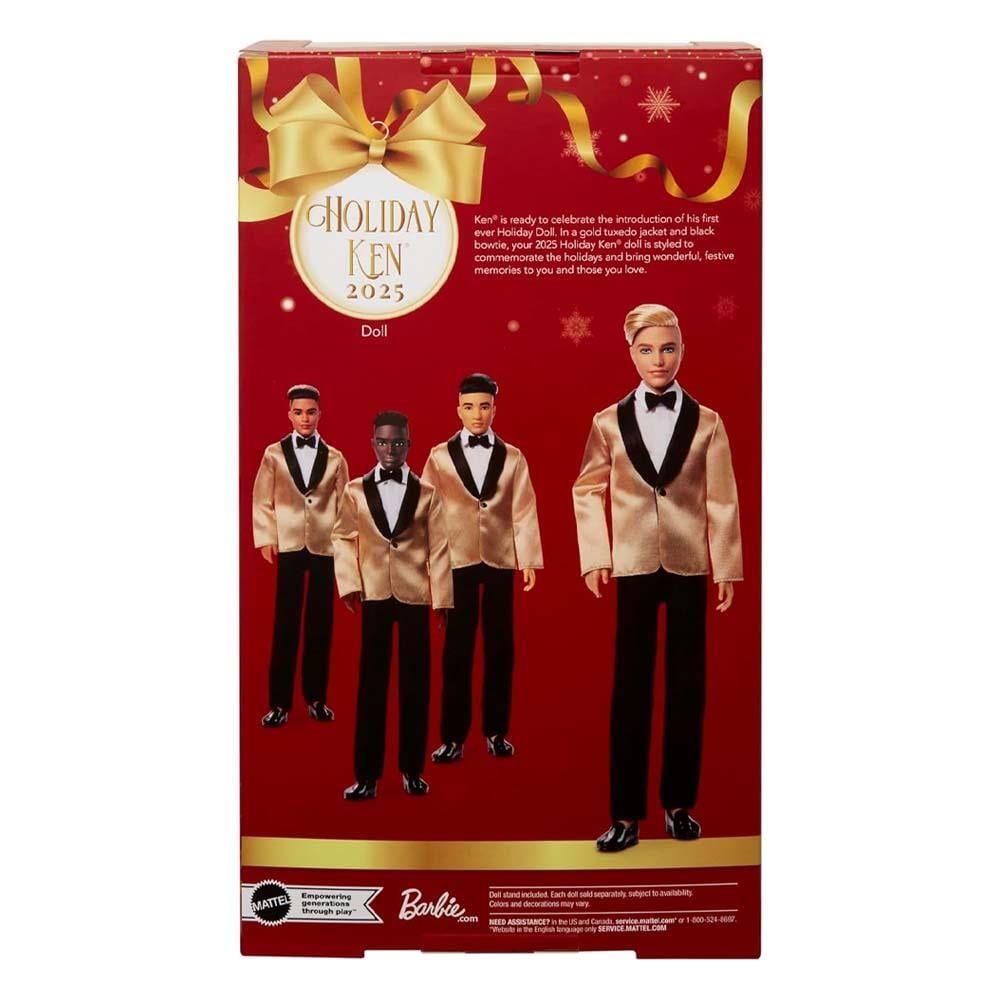 Barbie Altın Ceketli Tam Takım Elbiseli Sarışın Ken Koleksiyonluk Moda Bebeği JGK55