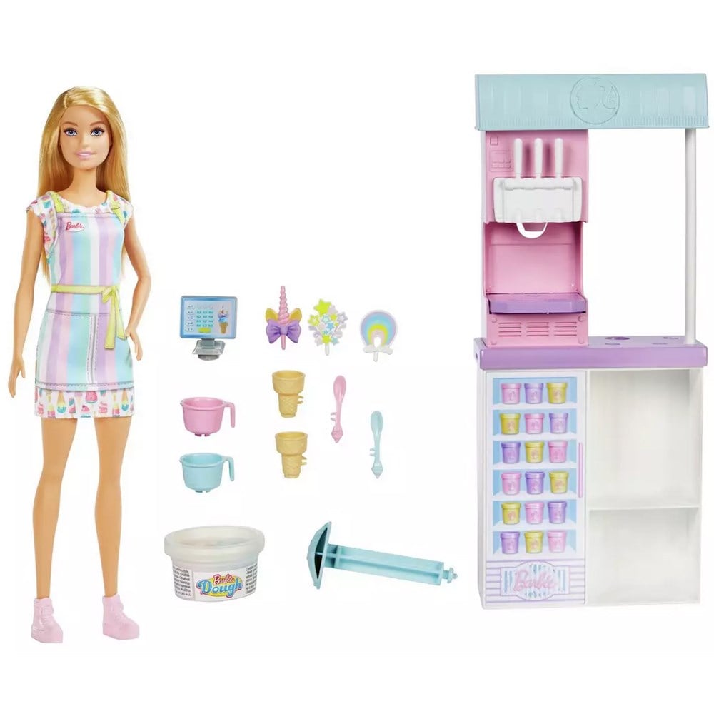 Barbie Dondurma Dükkanı Oyun Seti HCN46