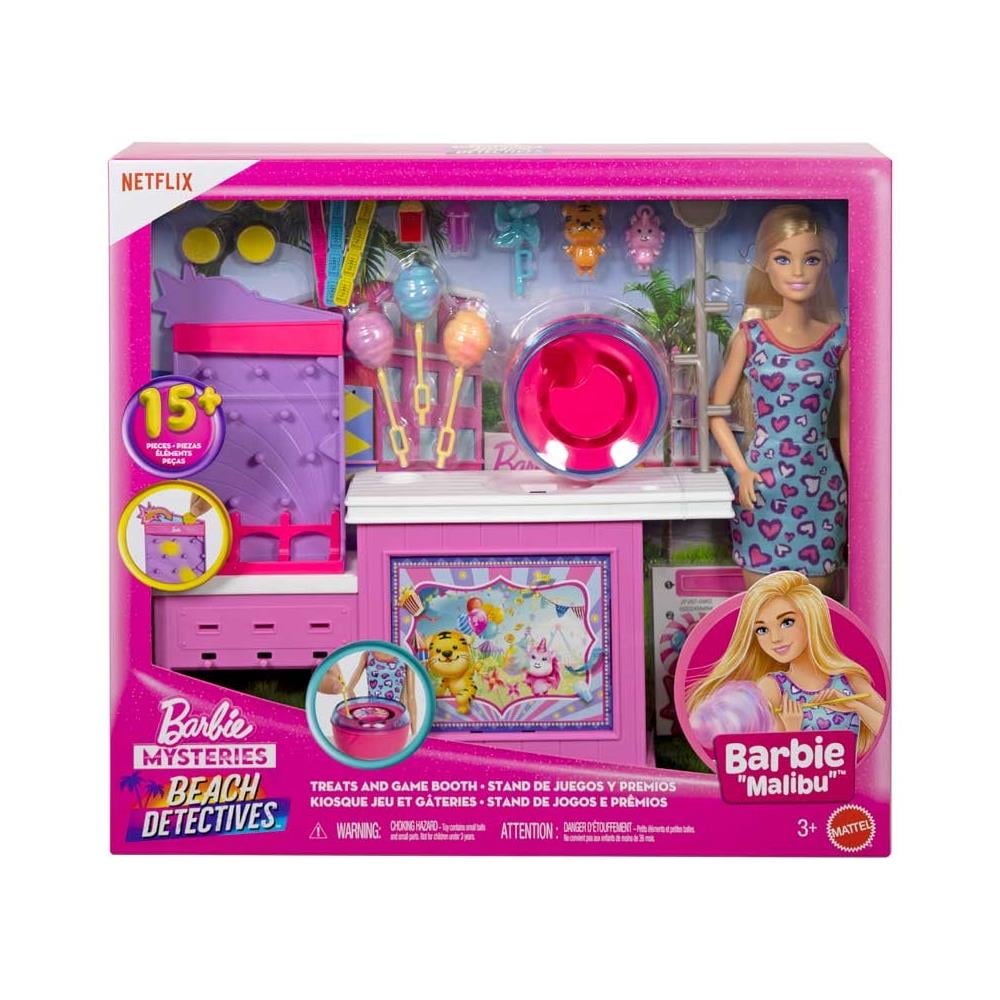 Barbie Mysteries: Beach Detectives Malibu Bebek Ve Oyun Kabini JFV67
