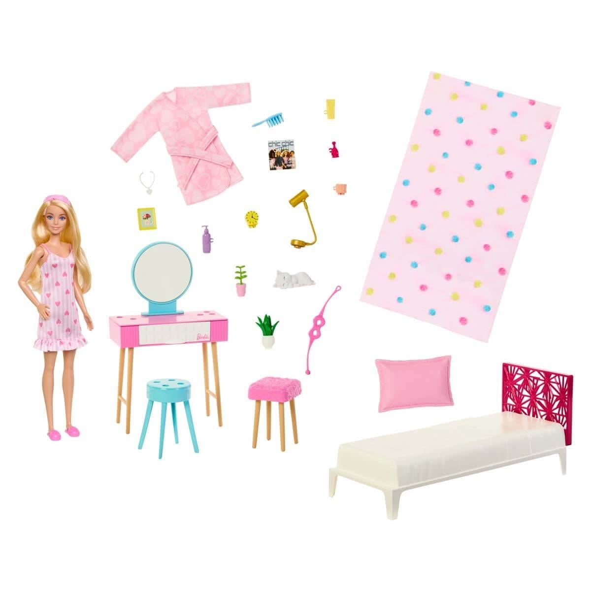 Barbie nin Yatak Odası Oyun Seti HPT55