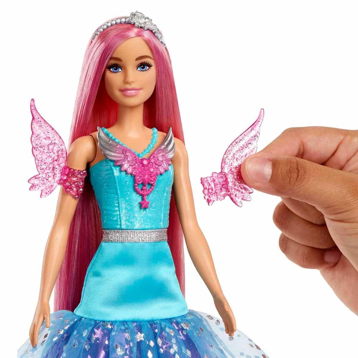 Barbie Sihirli Dokunuş Peri Masalı Elbiseli Bebekler HLC3