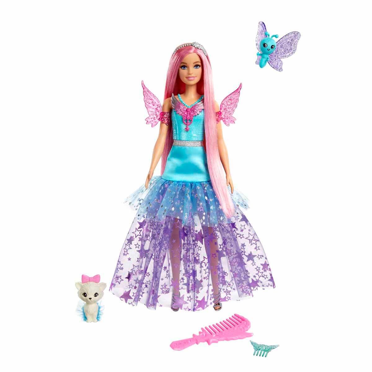 Barbie Sihirli Dokunuş Peri Masalı Elbiseli Bebekler HLC3