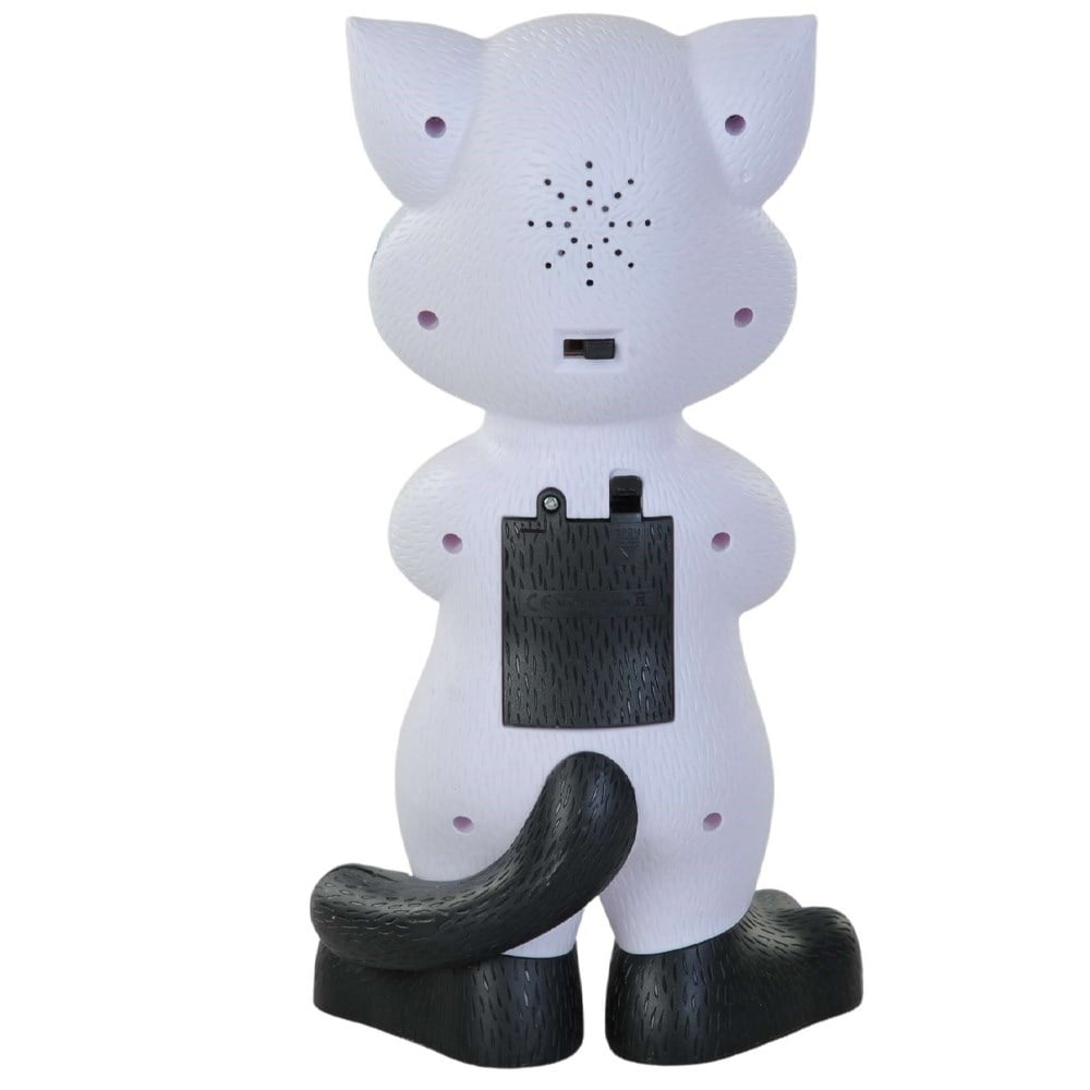 Beyaz Kayıt Yapan Işıklı Müzikli Kedi 30 Cm HY-013AE