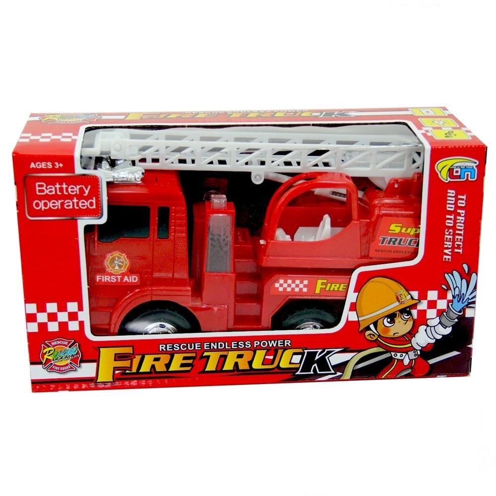 Fire Truck Sesli ve Işıklı Çarp Dön Pilli İtfaiye