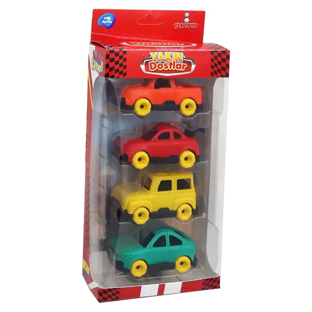 Çalkan Oyuncak Funny Arabalar 4 Lü CLK-373