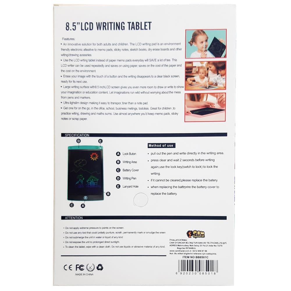 Can Oyuncak Renkli Yazı Tahtası 8501C