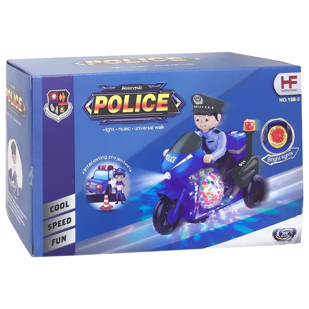 Canali Oyuncak Pilli Çarp Dön Polis Motor 188-5