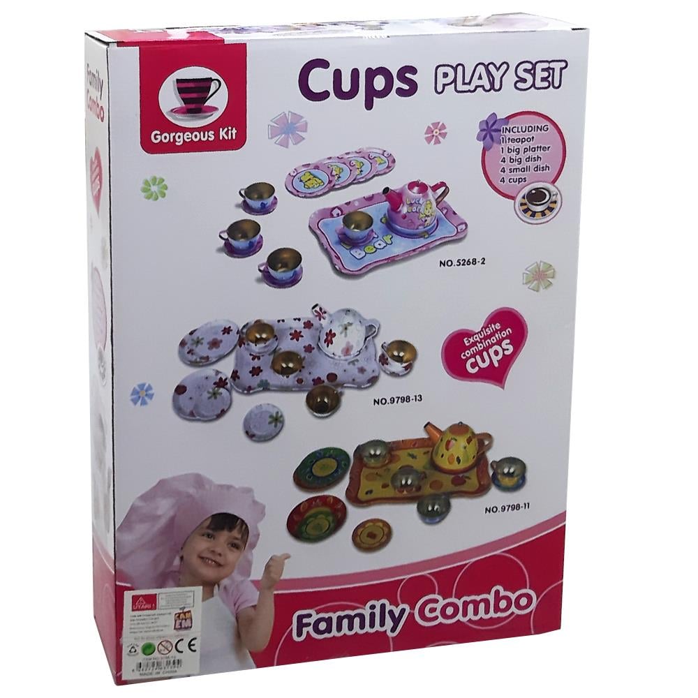 Canem Oyuncak Metal Tepsili Çay Seti 9798-13