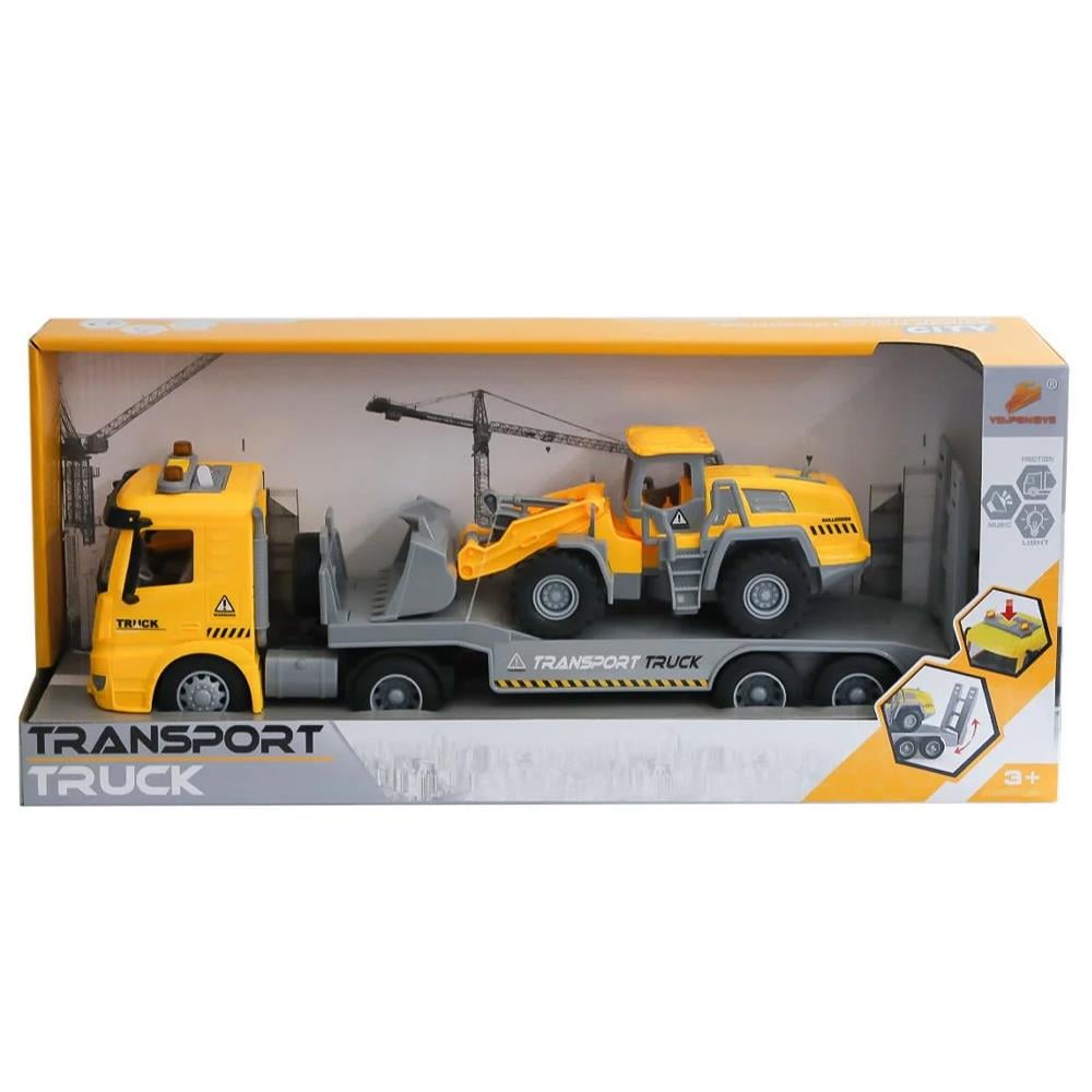 Canem Oyuncak Sürtmeli Sesli Işıklı Dozer Taşıyan Tır PY8812A