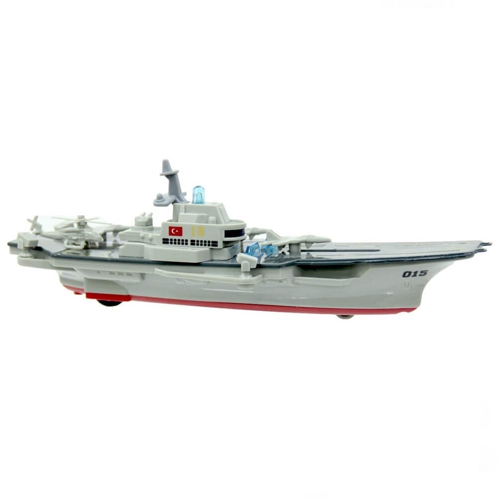 Canem Sesli Işıklı Metal Çek Bırak Model Uçak Gemisi