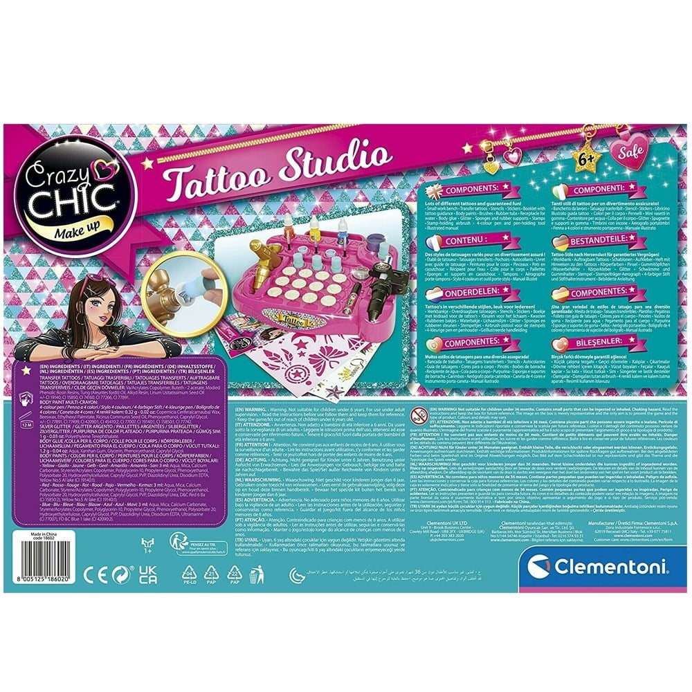 Clementoni Crazy Chic Dövme Stüdyosu 18602