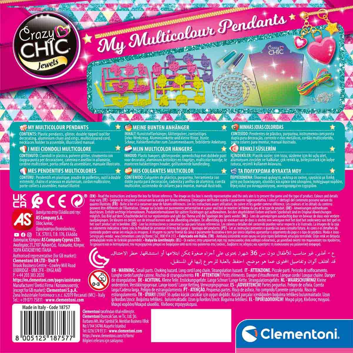 Clementoni Crazy Chic Renkli Takılar Tasarım Seti 18757
