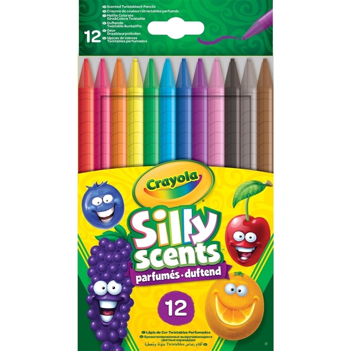 Crayola Silly Scents Çevrilebilen Kuru Boya Kalemi 12'li