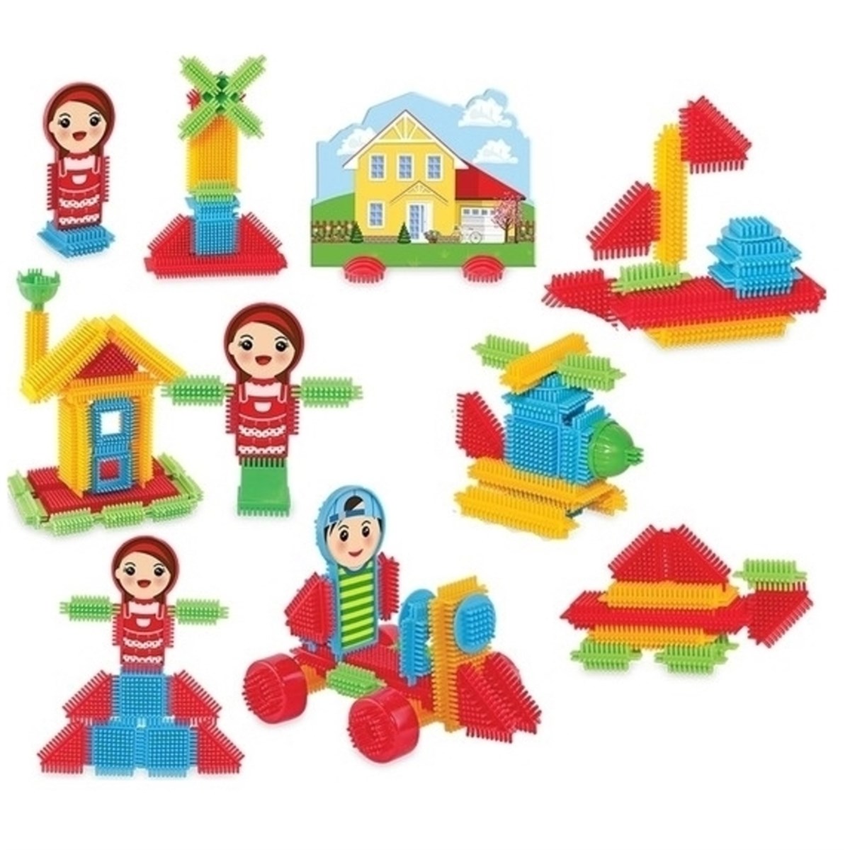 Dede Kaktüs Blocks 75 Parça Eğitici Öğretici Oyuncak Blok Lego