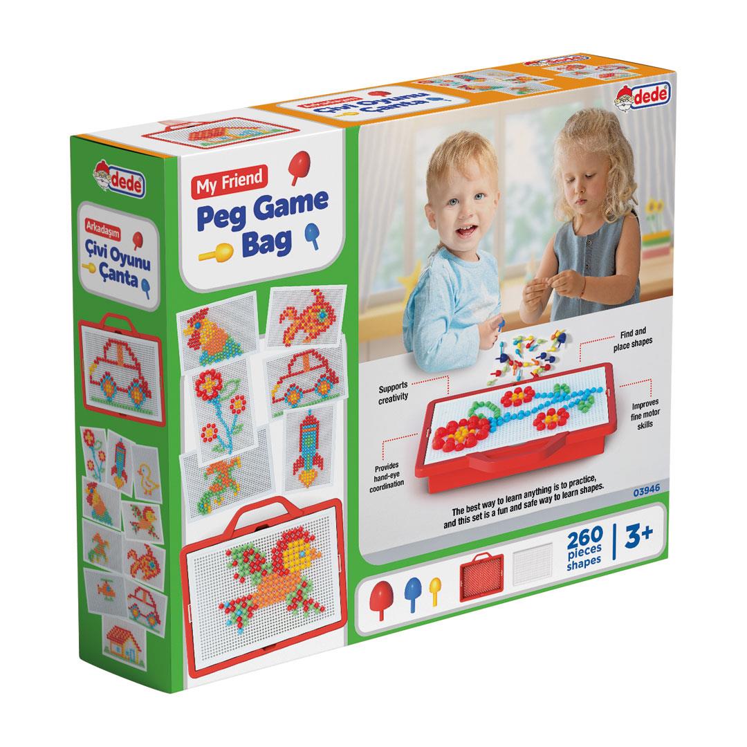 Dede Oyuncak Arkadaşım Çivi Oyunu Çanta 03946