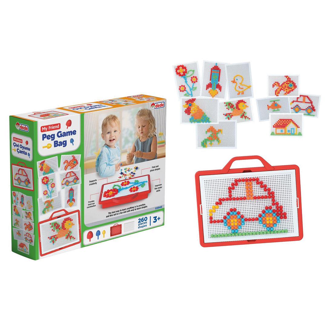 Dede Oyuncak Arkadaşım Çivi Oyunu Çanta 03946