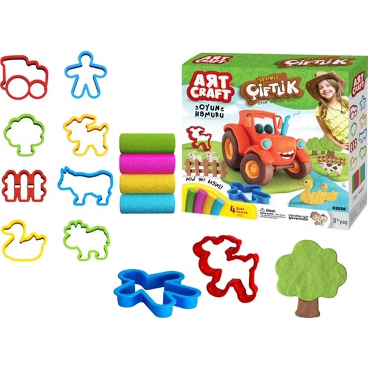 Dede Oyuncak Art Craft Çiftlik Hamur Set 200 gr