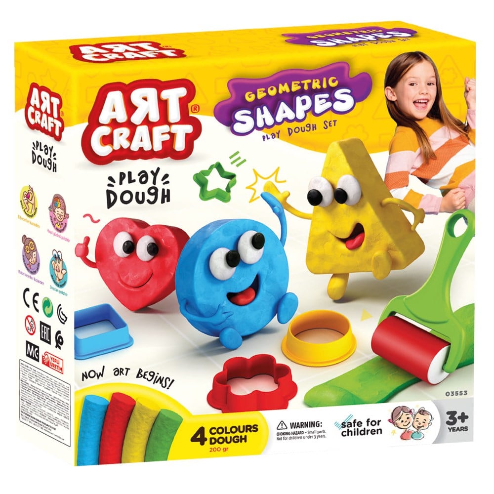 Dede Oyuncak Art Craft Geometric Shapes Dough Set 200 gr 03697