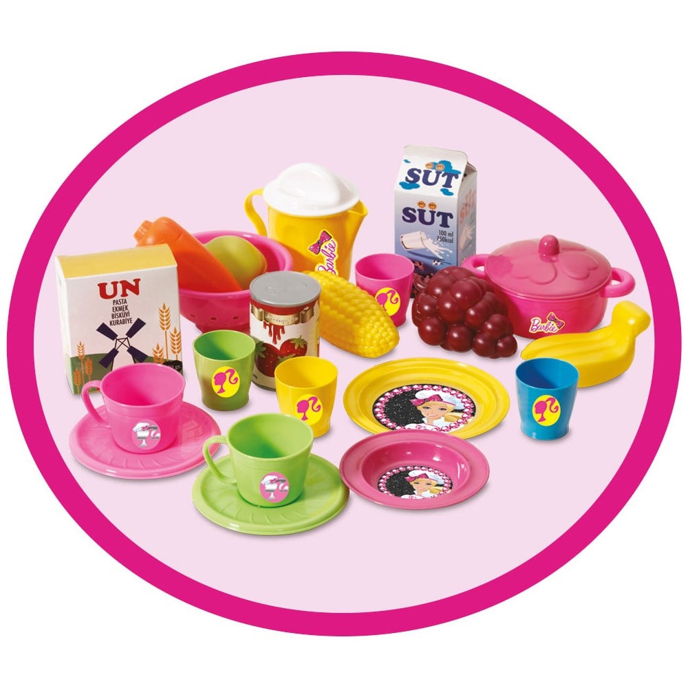 Dede Oyuncak Barbie Sepetli Market Arabası 01972
