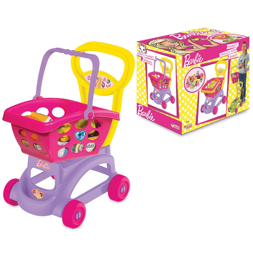 Dede Oyuncak Barbie Sepetli Market Arabası 01972