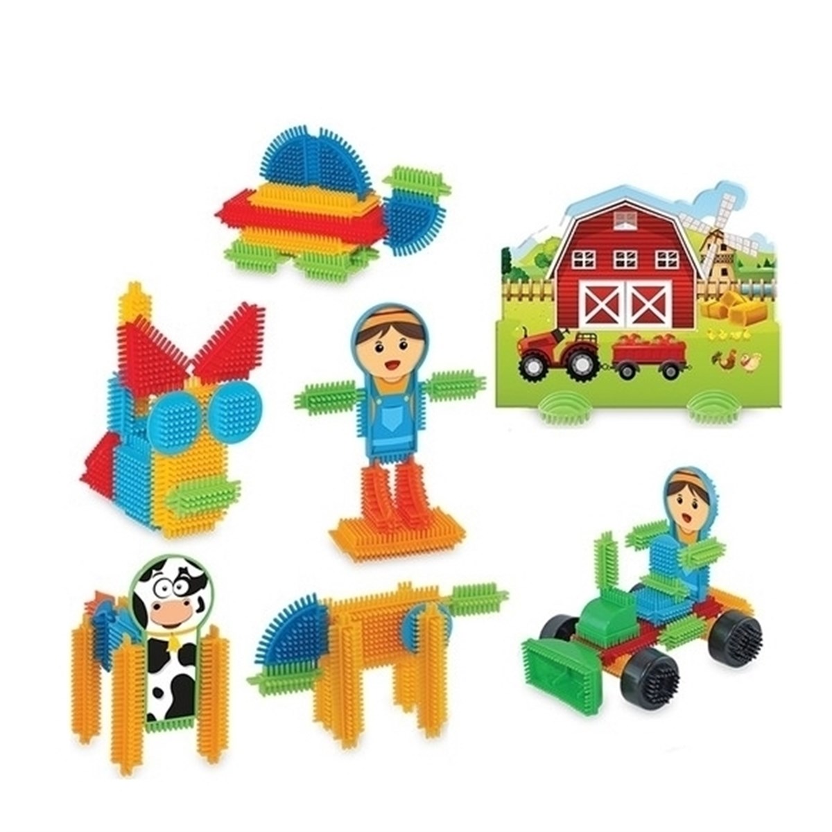 Dede Oyuncak Kaktüs Blocks 75 Parça Çiftlik Evi Eğitici Öğretici