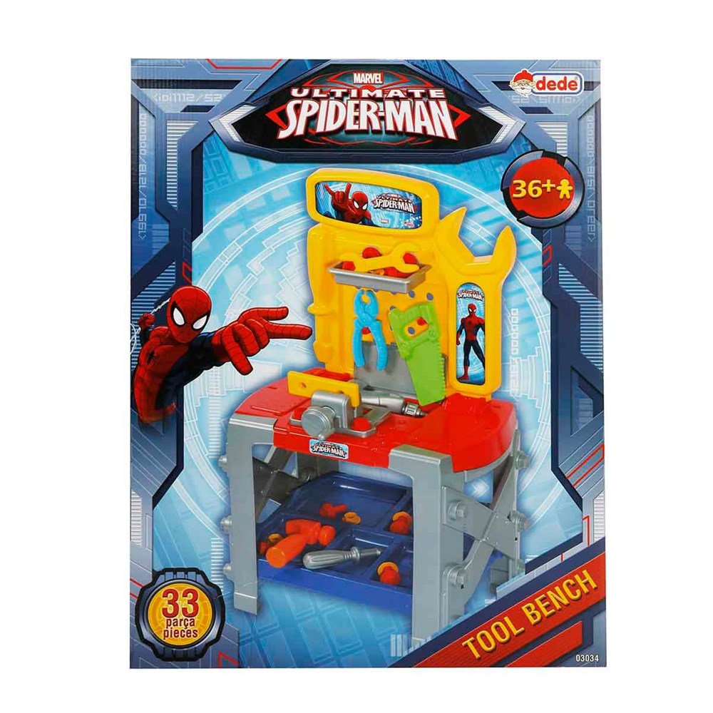 Dede Oyuncak Spiderman Tezgahlı Tamir Seti 33 Parça 03034