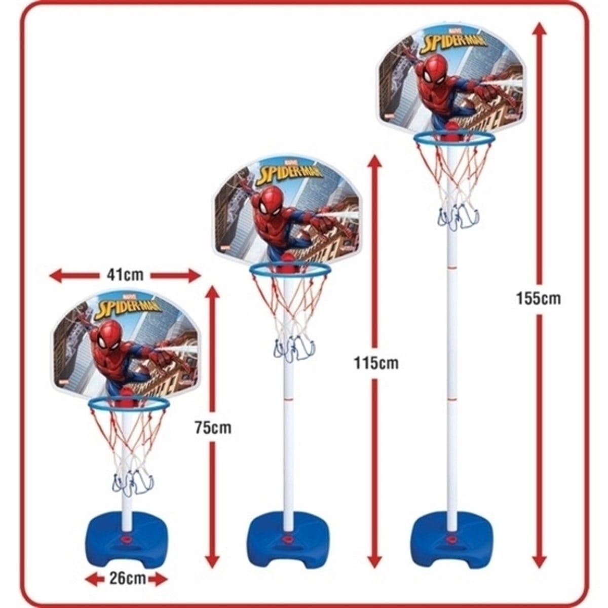 Dede Spiderman Ayaklı Basketbol Set