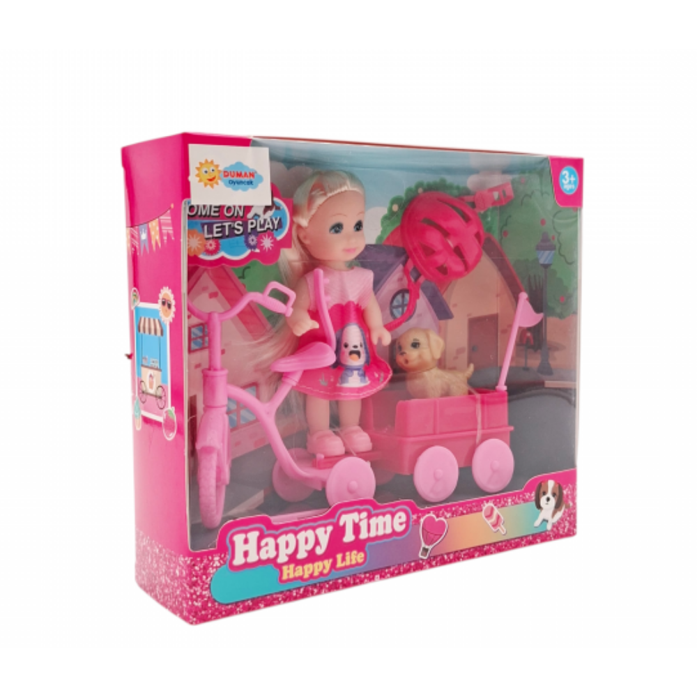 DMN978 KUT.12CM BISIKLET VE PUSETLI BEBEK