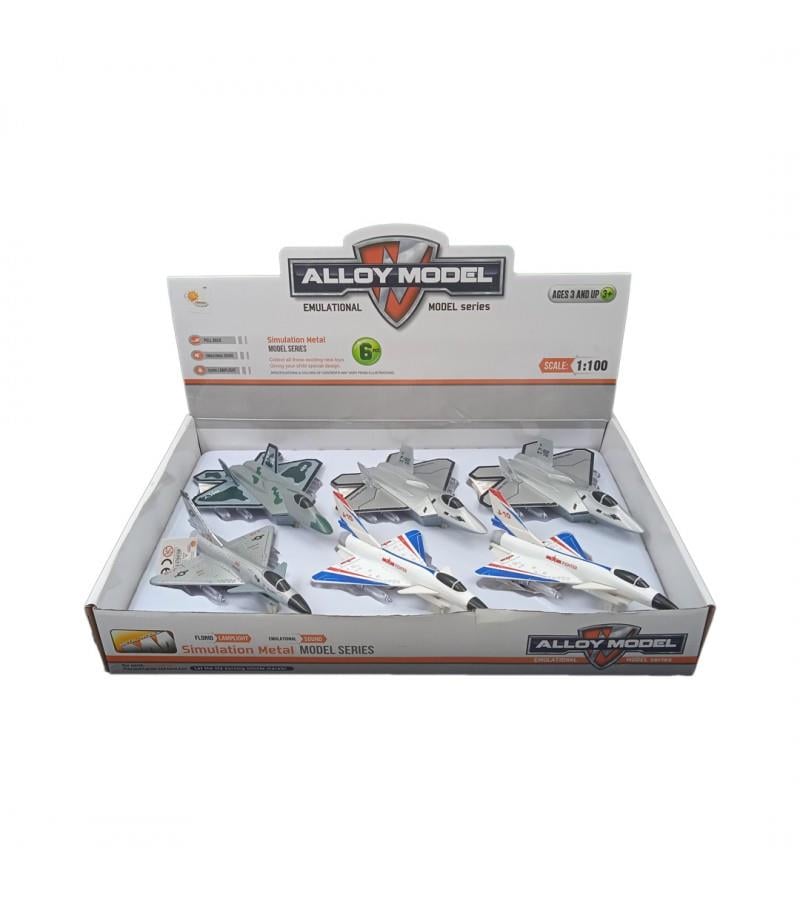 Duman Oyuncak 6 Lı Metal Çekbırak Savaş Uçağı DMN9803A-9804A