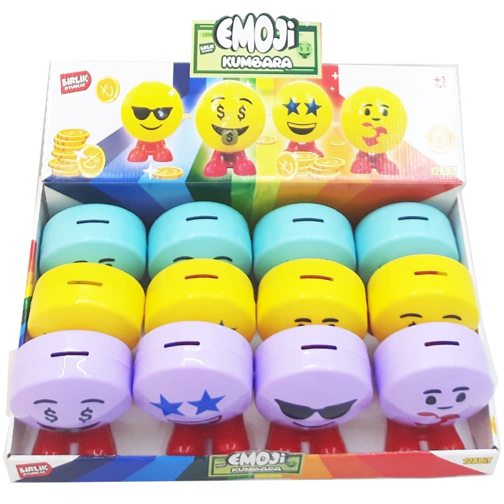 Emoji Şirin Renkli Neşeli Kumbaralar URT023-001
