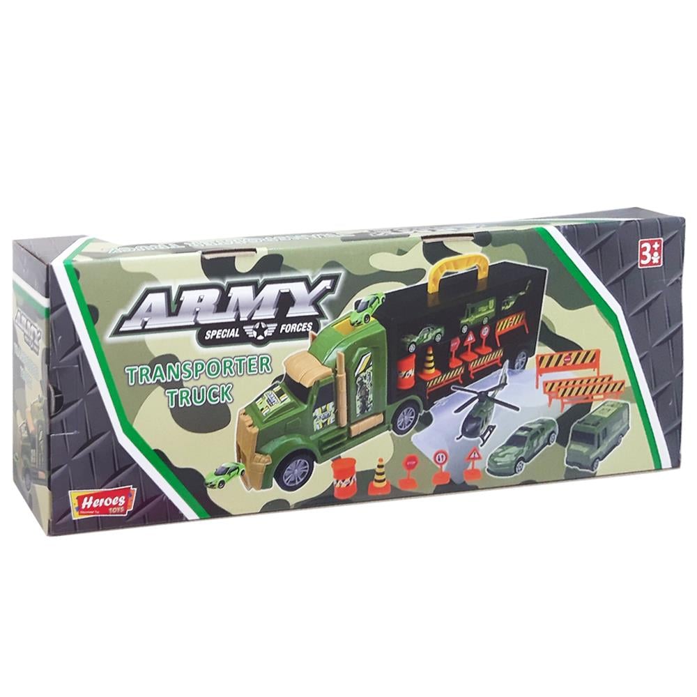 Eren Oyuncak Heroes Çantalı Askeri Taşıyıcı Tır Seti ERN-878