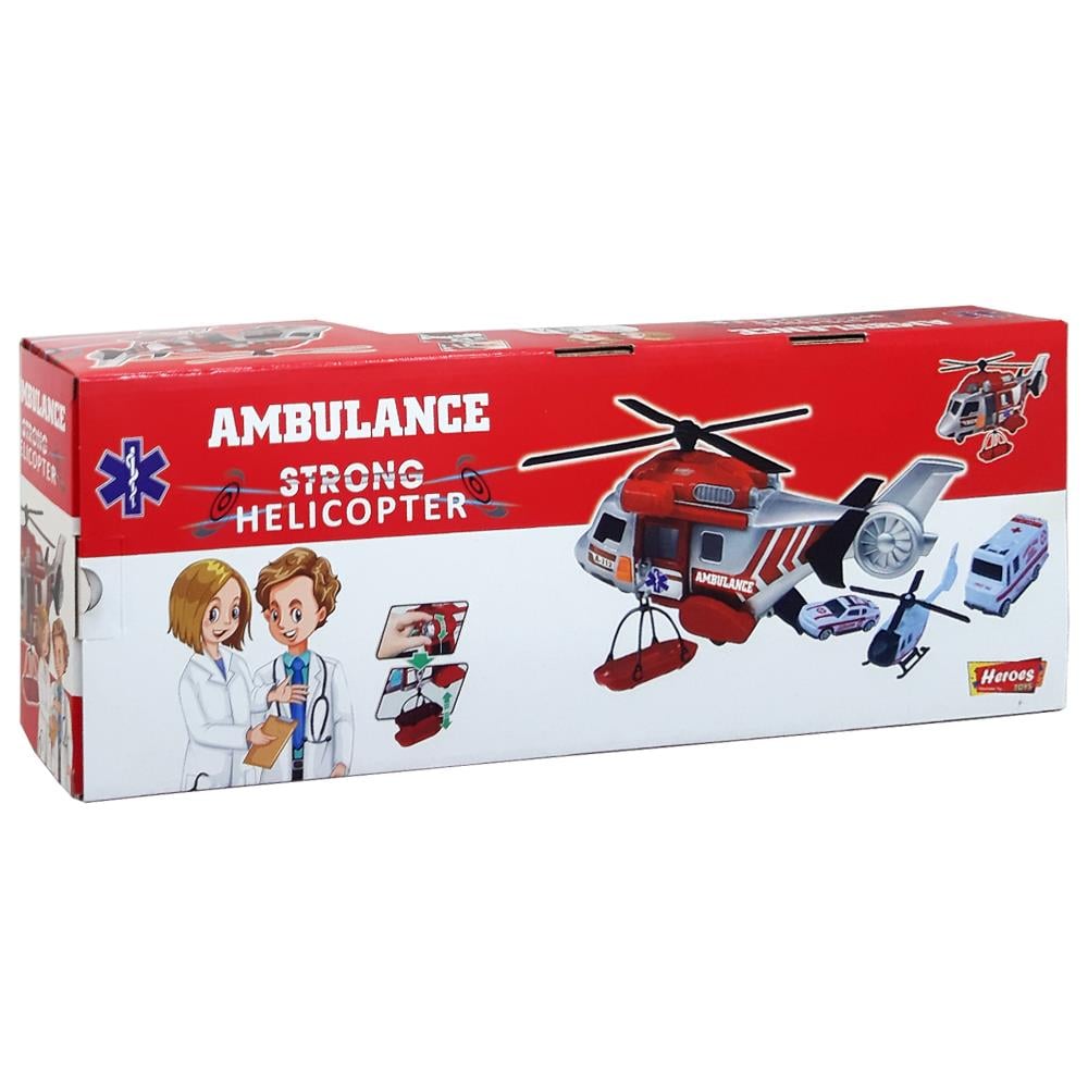Eren Oyuncak Heroes Helikopter Ambulans Seti Arabalı ERN-2004