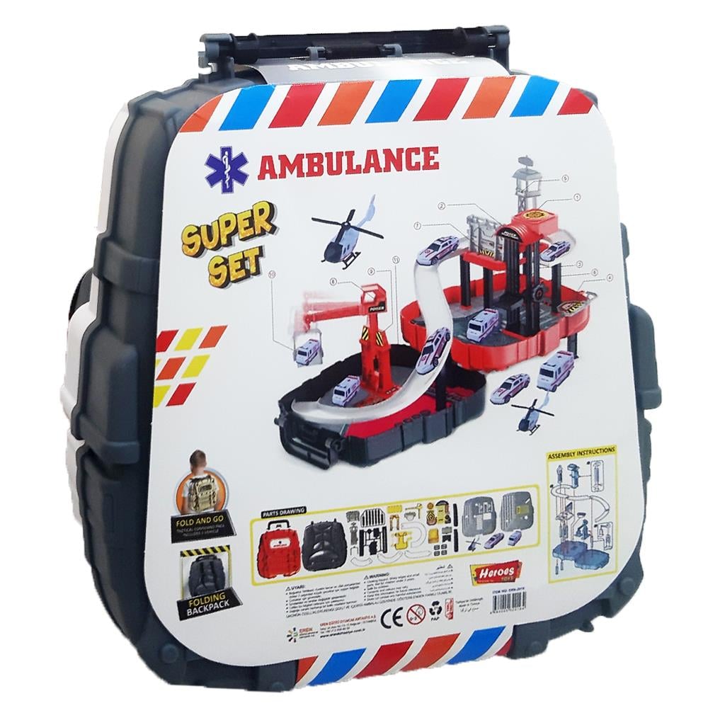 Eren Oyuncak Heroes Toys Çantalı Ambulans Seti Arabalı ERN-2016