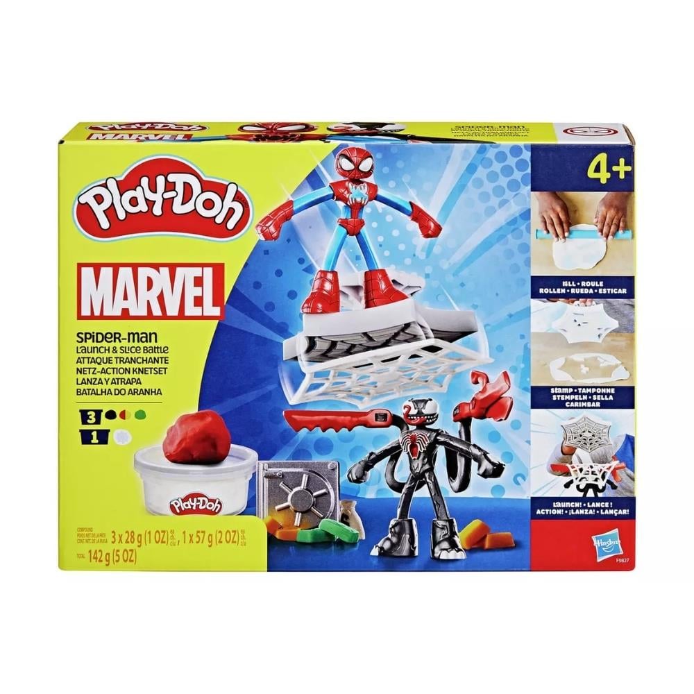 F9827 PLAY-DOH SPIDERMAN LAUNCH AND SLICE BATTLE OYUN SETI