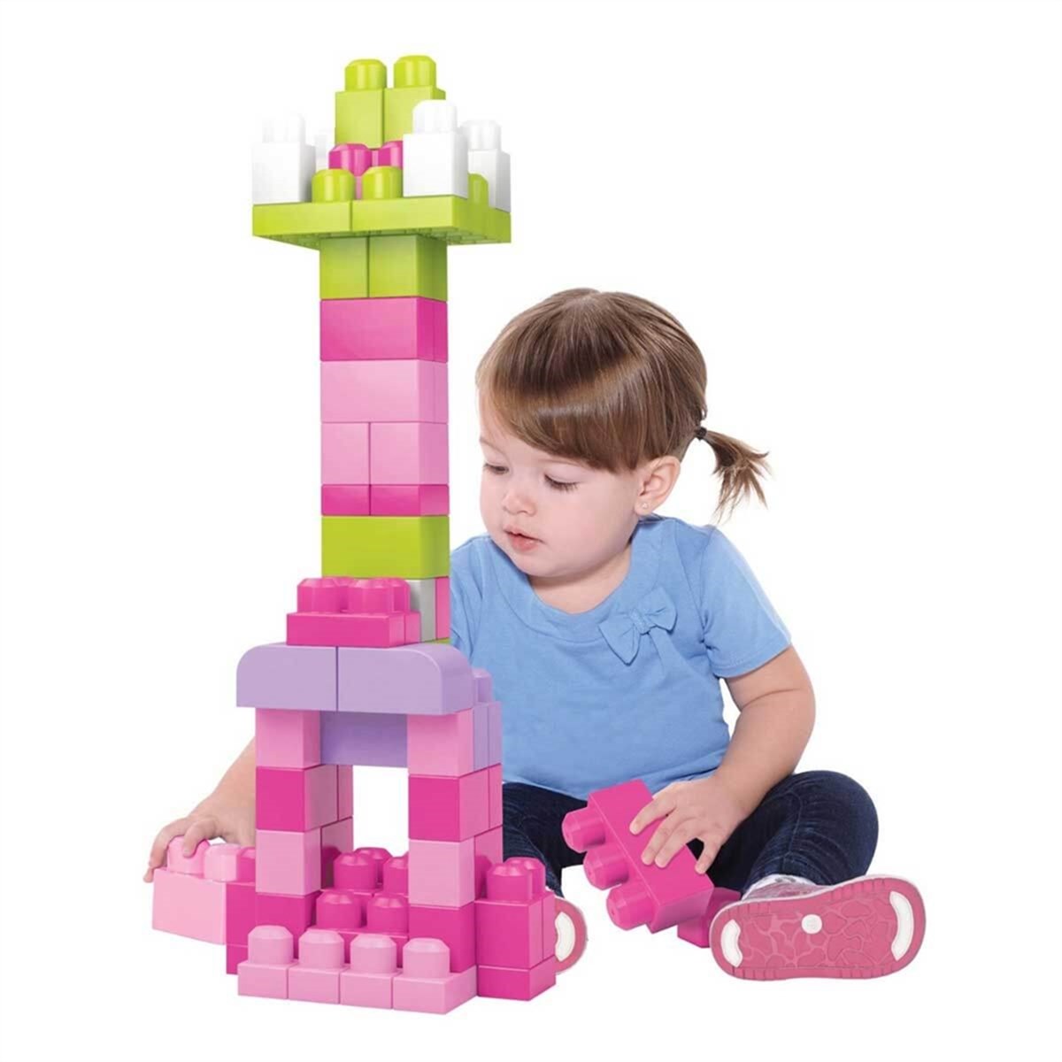 Fisher Price Mega Bloks 60’lı Blok Torbaları - Pembe/Mavi
