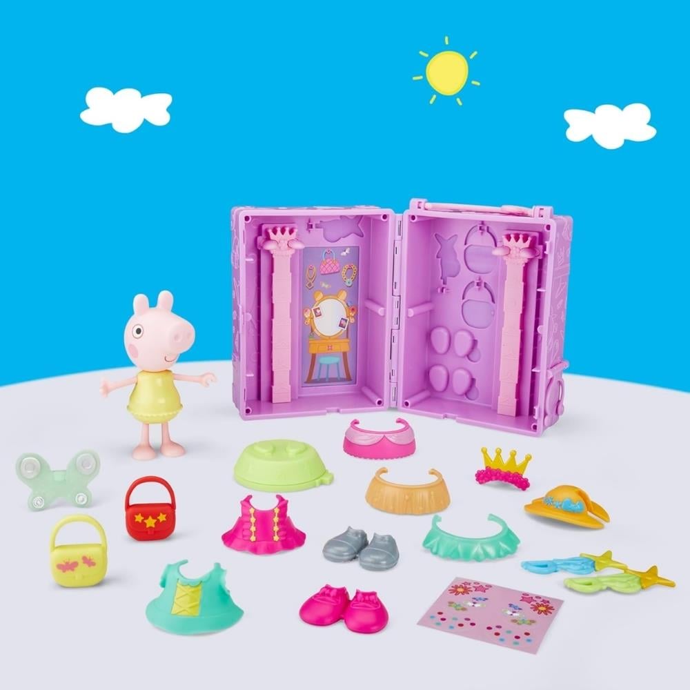 G1017 PEPPA PIG 6 FIGUR VE KIYAFET DOLABI