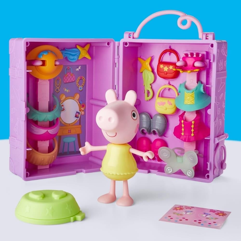 G1017 PEPPA PIG 6 FIGUR VE KIYAFET DOLABI