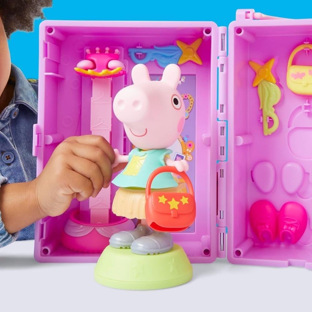 G1017 PEPPA PIG 6 FIGUR VE KIYAFET DOLABI