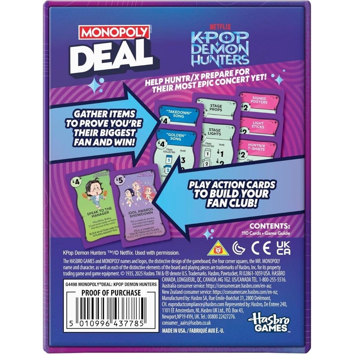 G4498 MONOPOLY DEAL KPOP DEMON HUNTE