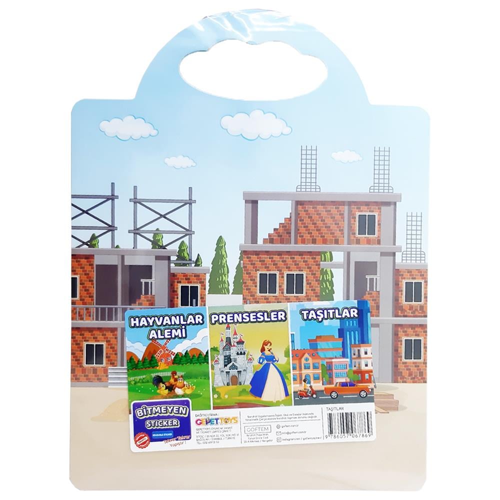 Gepettoys Oyuncak Bitmeyen Sticker Kitabım Taşıtlar GF002-T