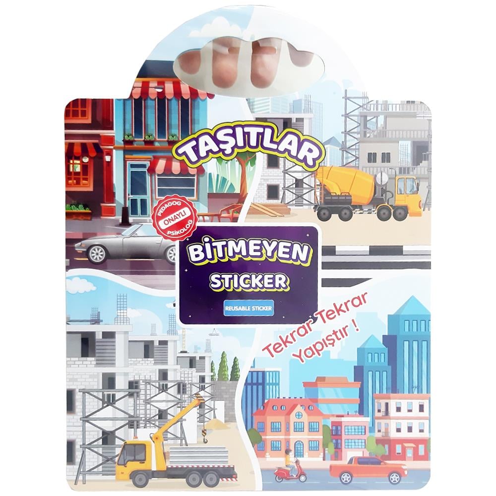 Gepettoys Oyuncak Bitmeyen Sticker Kitabım Taşıtlar GF002-T