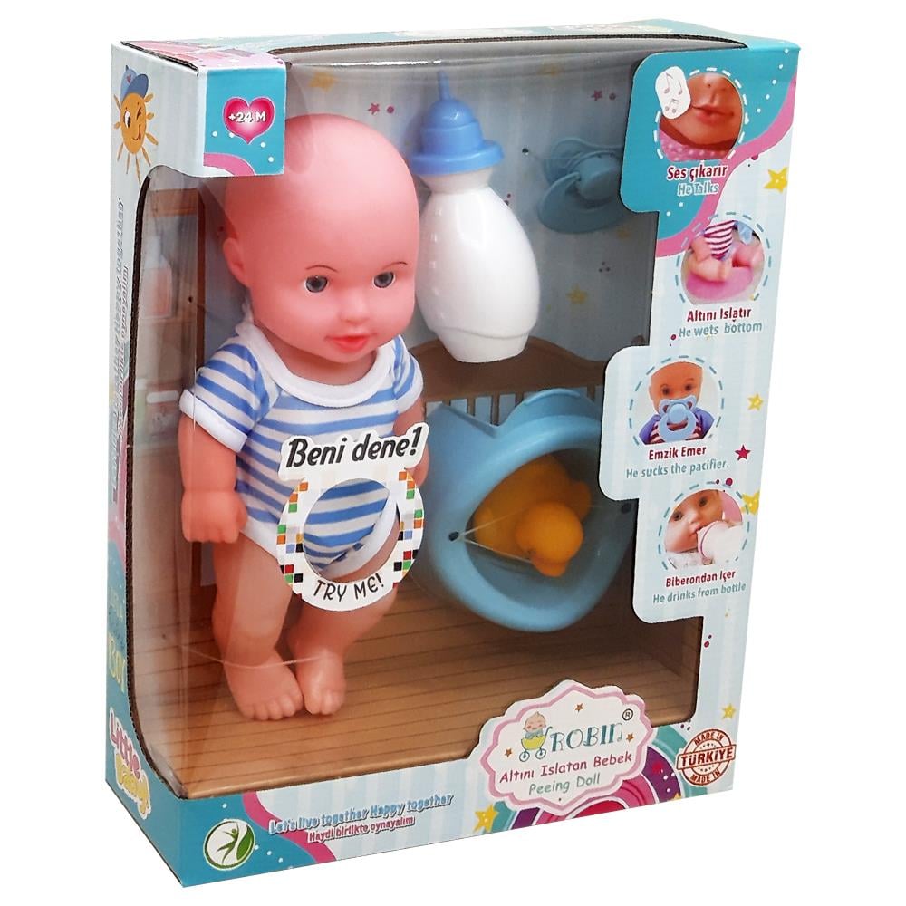 Global Oyuncak Altını Islatan Erkek Bebek 24 Cm GL100781