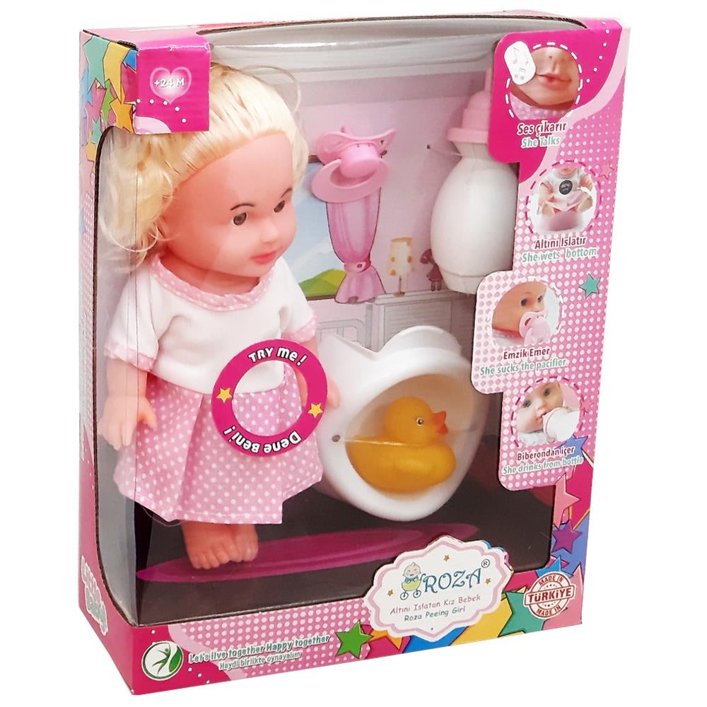 Global Oyuncak Roza Altını Islatan Set 23 Cm GL100637